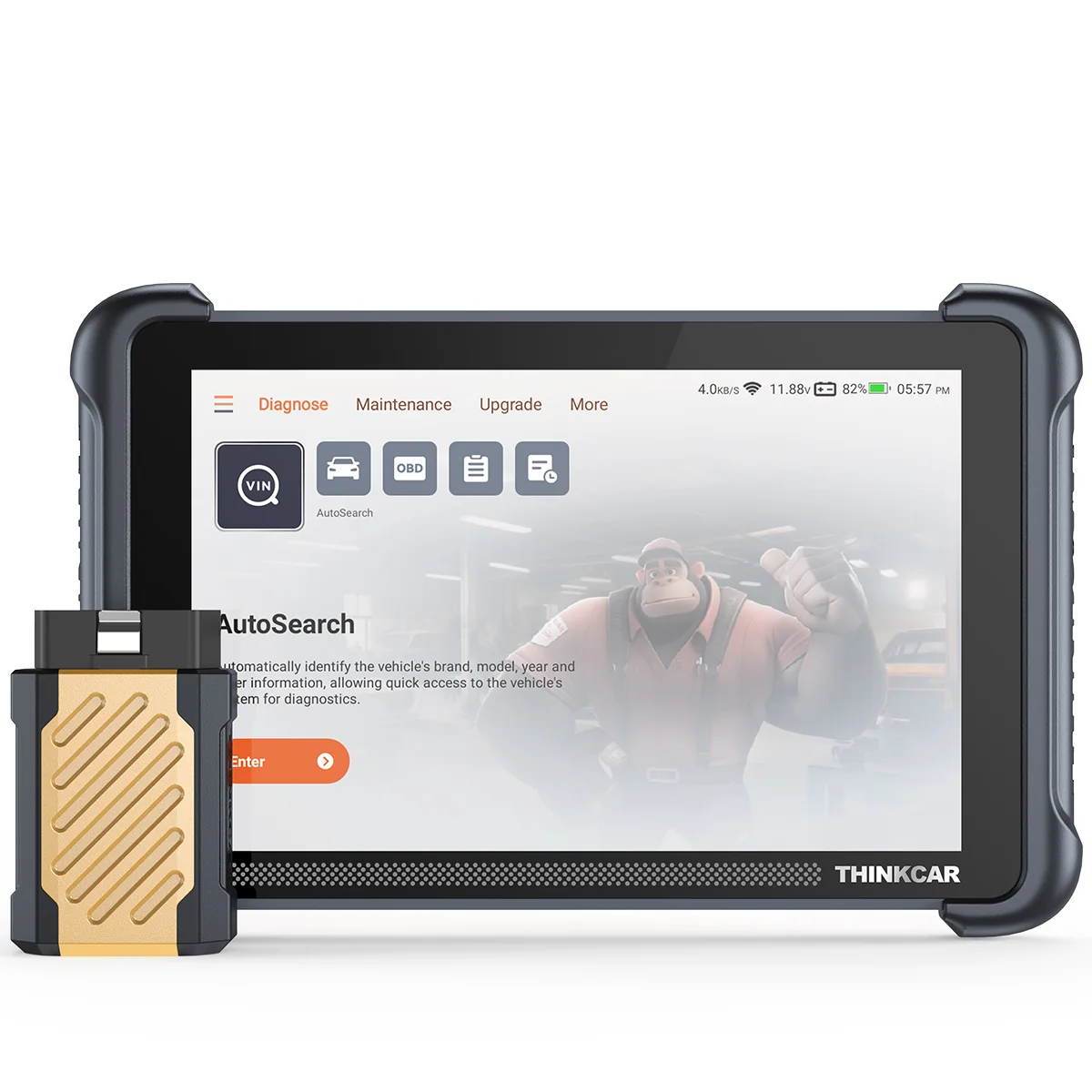 Thinkcar ThinkScan 689BT 8-inch bidirectional scan tool with Bluetooth dongle