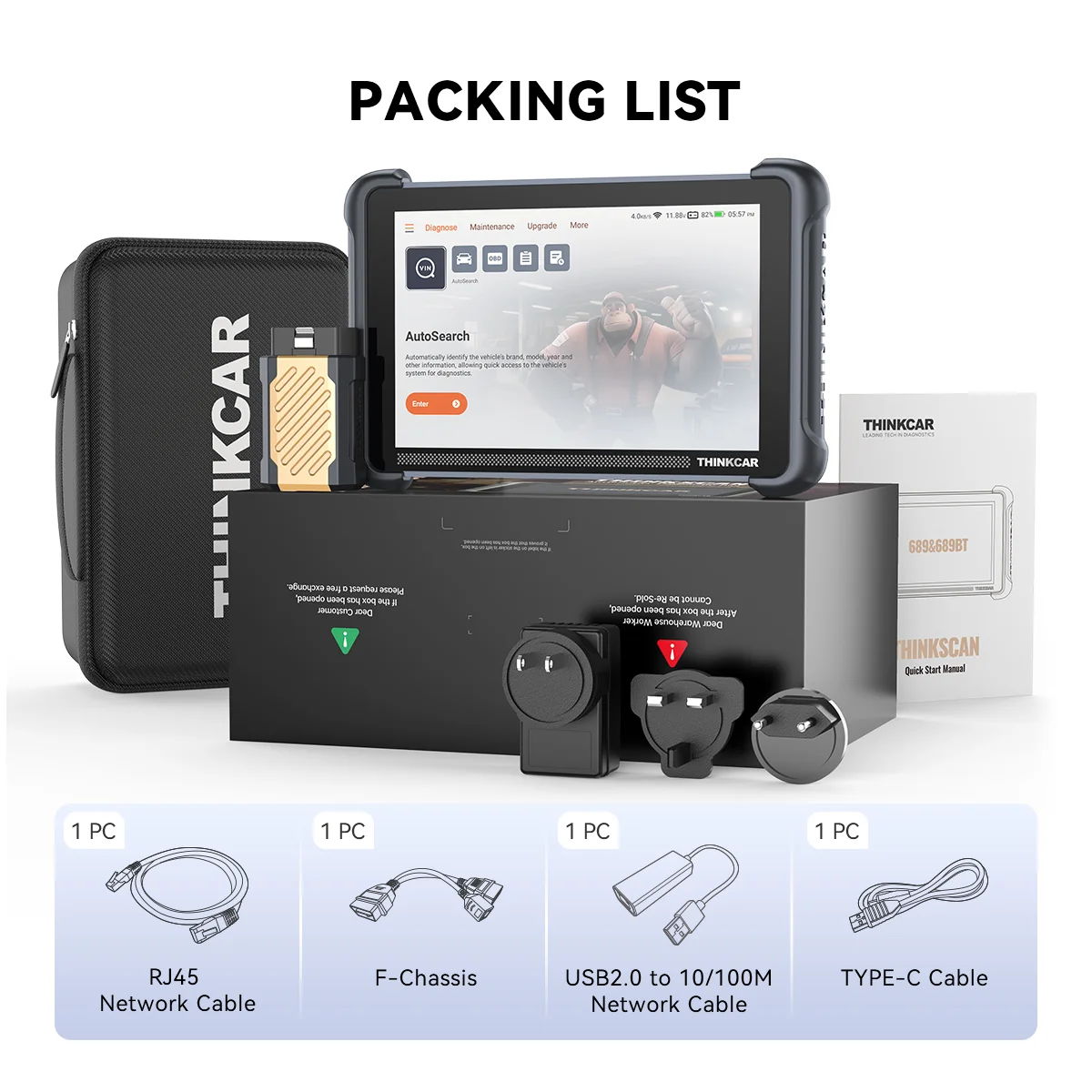 ThinkScan 689BT packing list