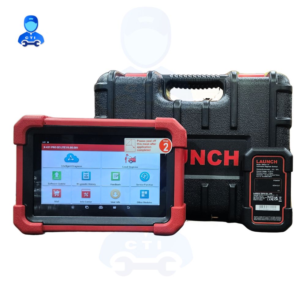 Launch X-431 PRO SE LITE diagnostic tool kit with VCI and rugged carrying case, ideal budget scanner for Indian mechanics.